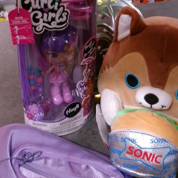 NWT Play and Snuggle: Curli Girl Hayli with case and Snackle Sonic Puppy Plush - Picture 1 of 9